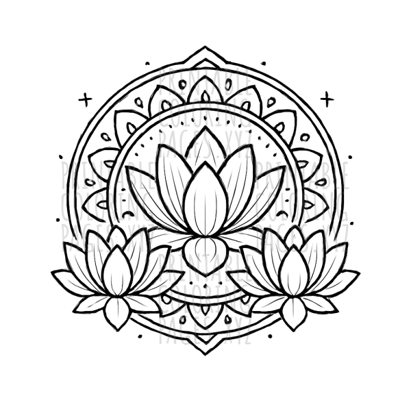 Serene Lotus Mandala Art
