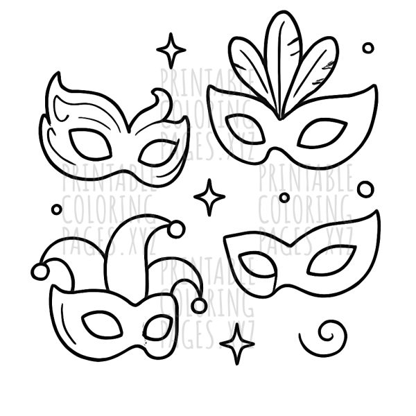 Elegant Masquerade Ball Masks to Color and Create