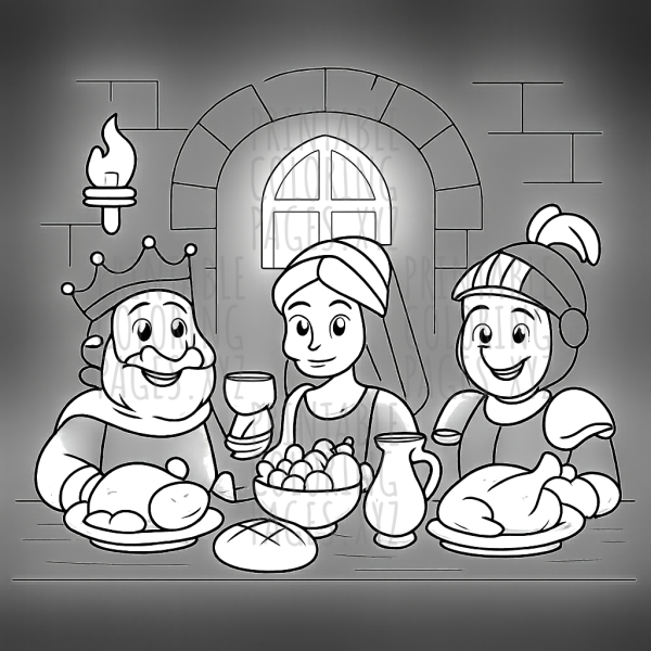Grand Feast at the Medieval Castle