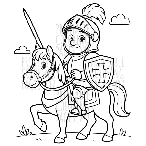 Gallant Medieval Knight on Horseback Adventure
