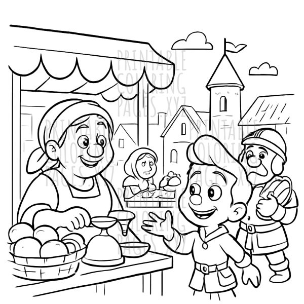 Bustling Medieval Market Adventure