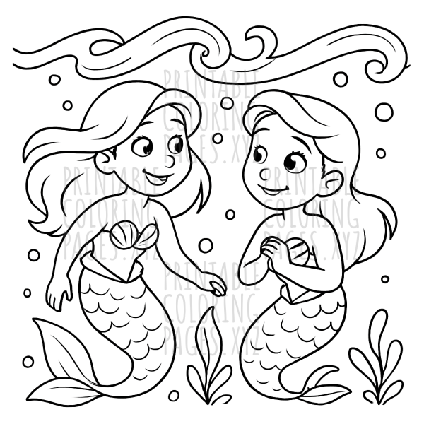Mermaids Dancing Beneath Ocean Waves