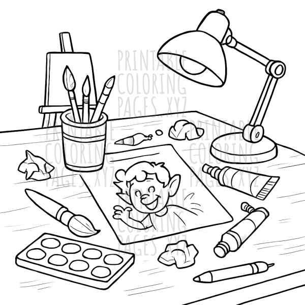 Creative Chaos: The Messy Artist’s Desk Adventure
