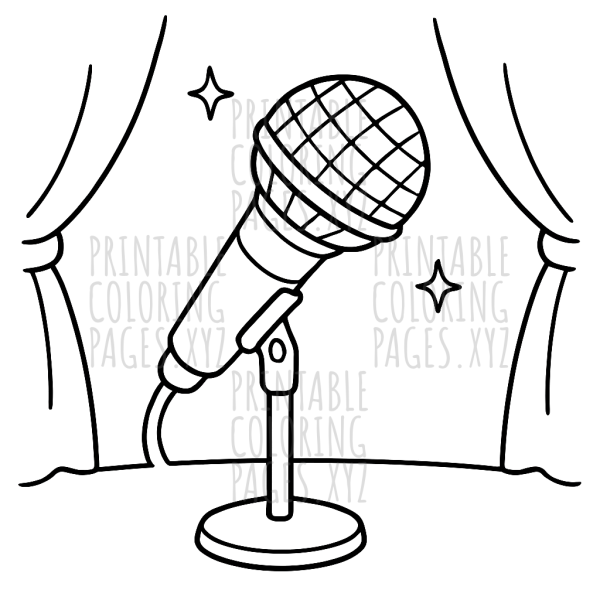 Spotlight Serenade with Microphone on Stage