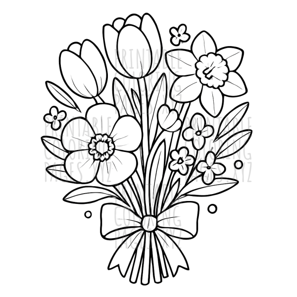 Bright and Cheerful Spring Flower Bouquet