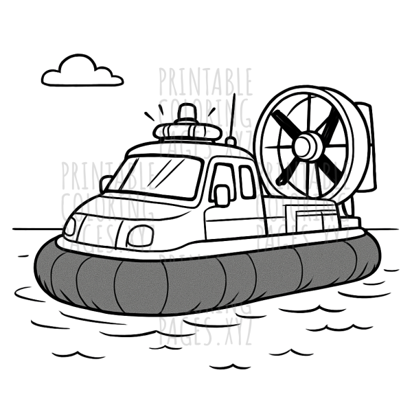 Sleek Modern Hovercraft Adventure at Sea