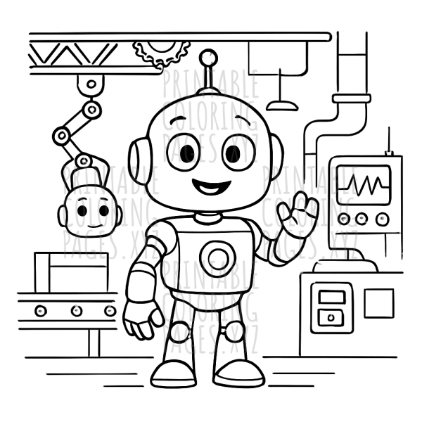 Futuristic Robot Factory Adventure