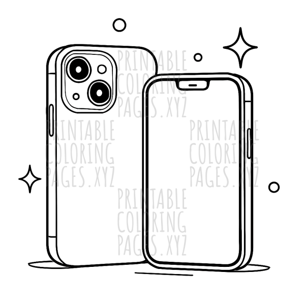 Sleek Smartphone Designs to Color and Create