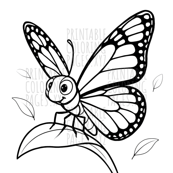 Graceful Monarch Butterfly on a Leaf