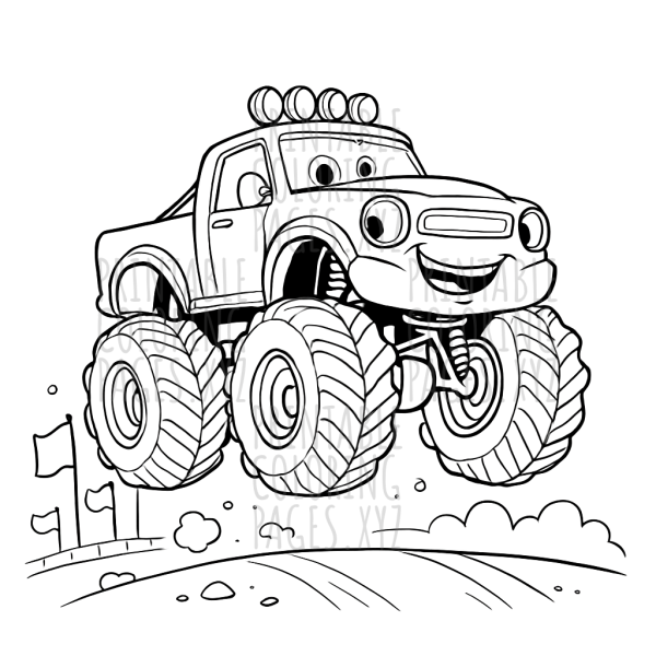 Monster Trucks Rally: High-Octane Coloring Fun