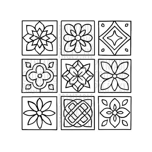 Intricate Moroccan Tile Patterns for Creative Coloring
