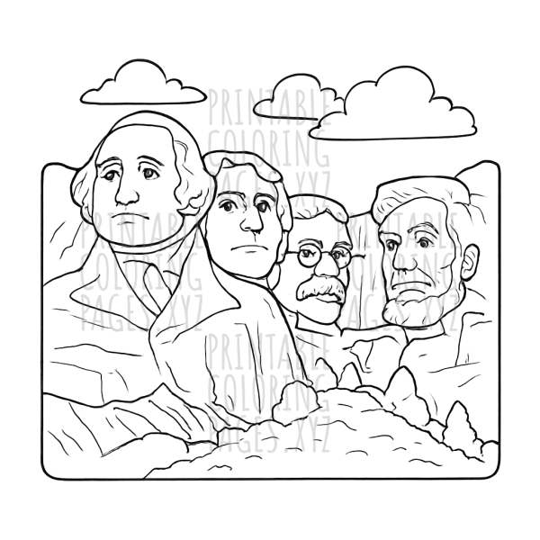 Majestic Mount Rushmore Amidst Fluffy Clouds