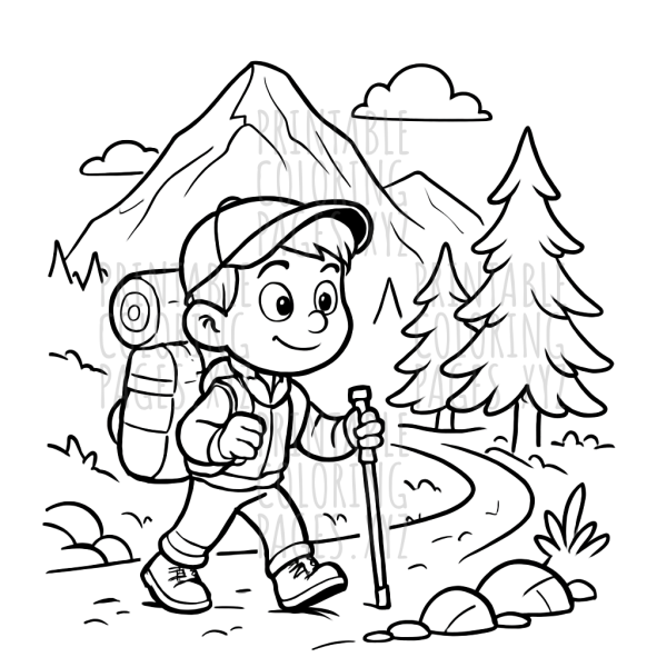 Scenic Mountain Hiking Trail Adventure