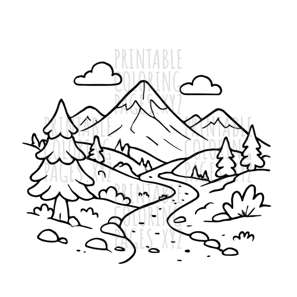 Scenic Mountain Hiking Trail Panorama