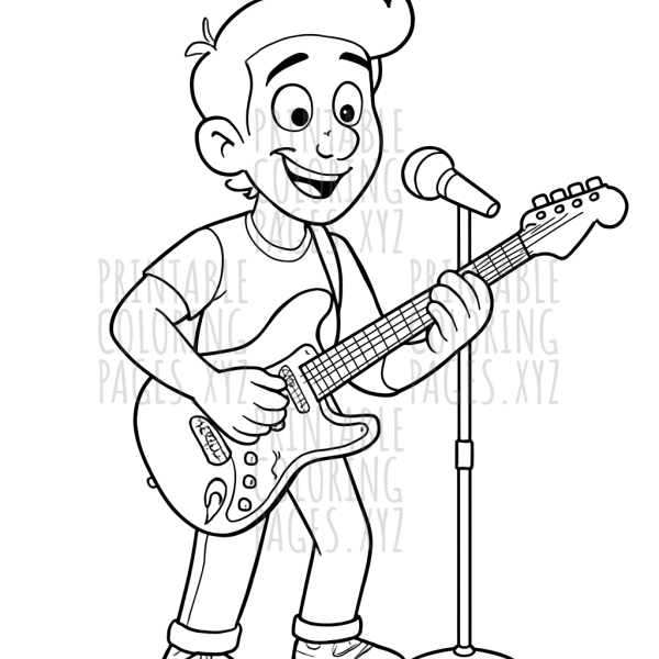 Electric Guitar Star in Action