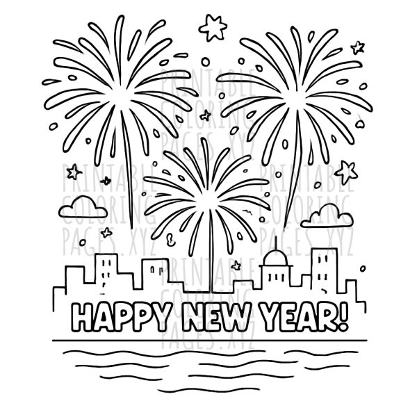 Celebrate the Night with Vibrant New Year Fireworks