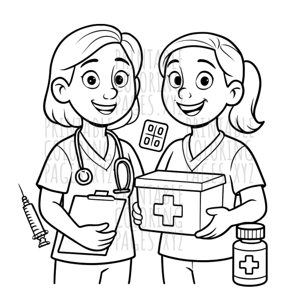 Caring Nurses with Medical Supplies Adventure