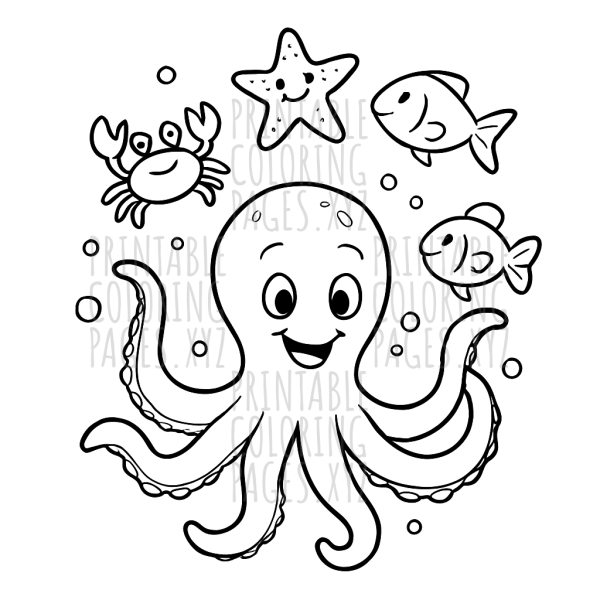 Octopus Juggling Sea Creatures Adventure