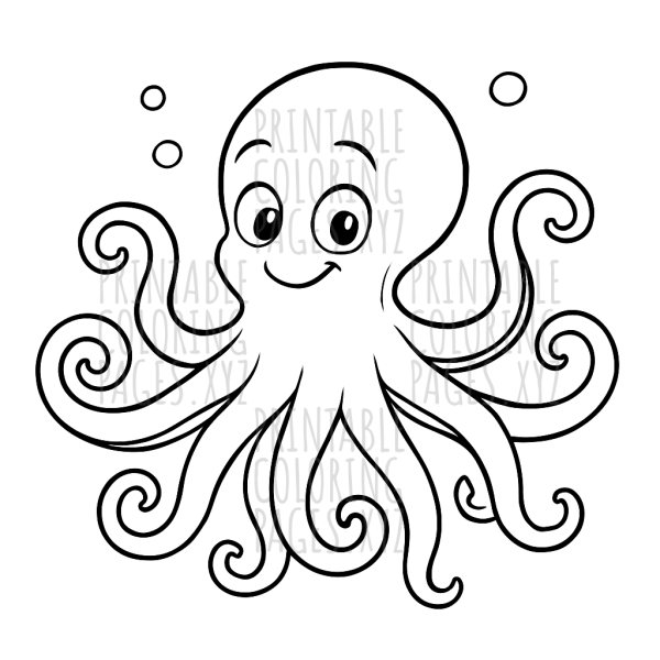 Graceful Octopus with Swirling Tentacles