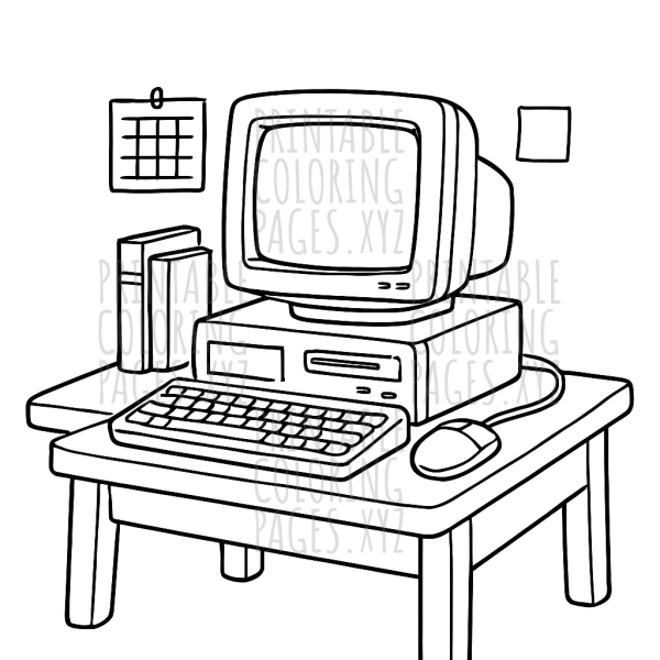 Vintage Computer Desk Adventure
