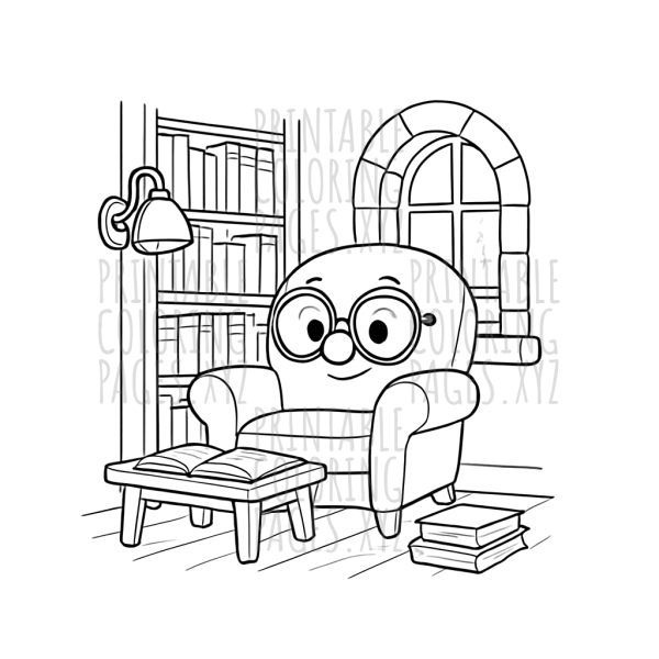 Cozy Old Library Reading Nook