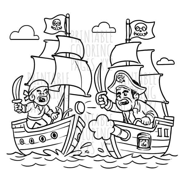 Epic Old Pirate Ship Battle Adventure