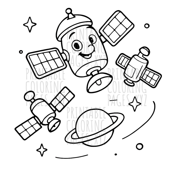Journey Through Space with Orbiting Satellites