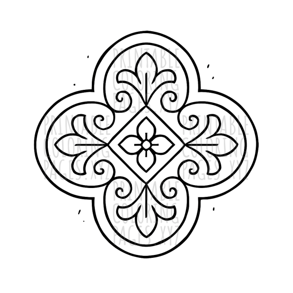 Intricate Quatrefoil Tile Pattern Art