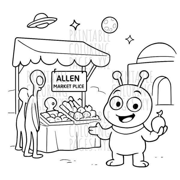 Alien Marketplace Adventures in Outer Space