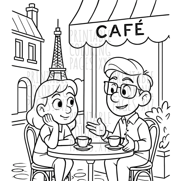 Charming Paris Street Café Scene