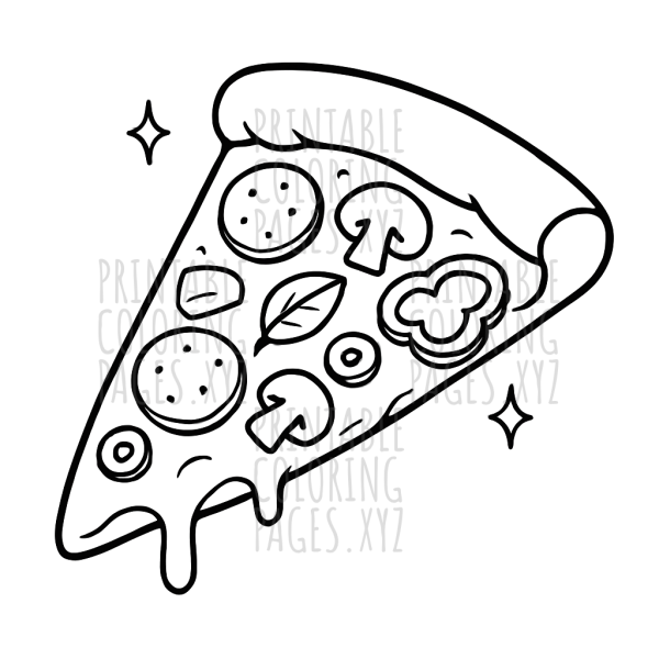 Delicious Pepperoni and Veggie Pizza Slice Fun