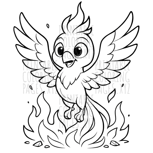 Legendary Phoenix Rising: A Fiery Coloring Adventure