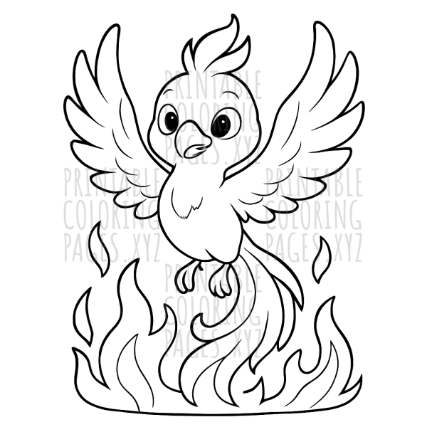 Majestic Phoenix Rising Illustration