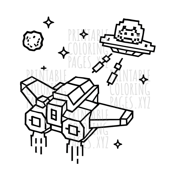 Epic Pixel Art Space Battle Adventure