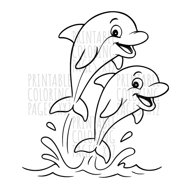 Joyful Dolphins Leaping Through Waves