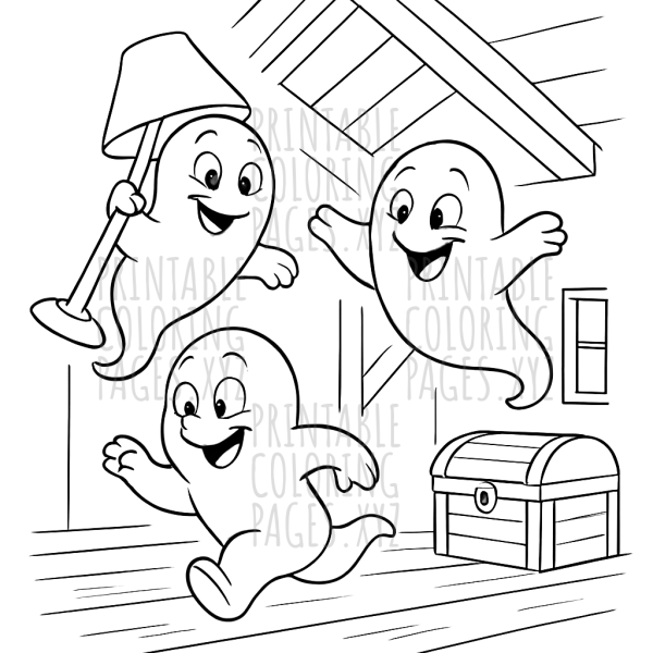Mischievous Ghosts Playing in the Attic