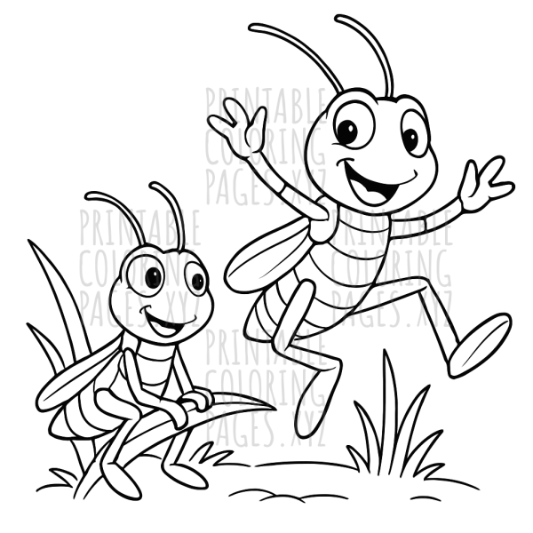 Jump into Fun with Playful Grassy Grasshoppers