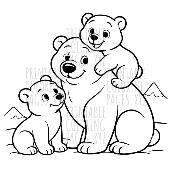 Arctic Snuggle: A Polar Bear Family Adventure