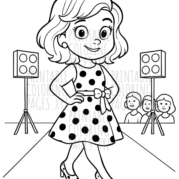 Chic Polka Dot Fashion Show Fun