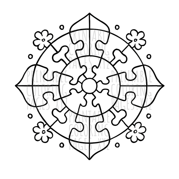 Intricate Puzzle Piece Mandala Art