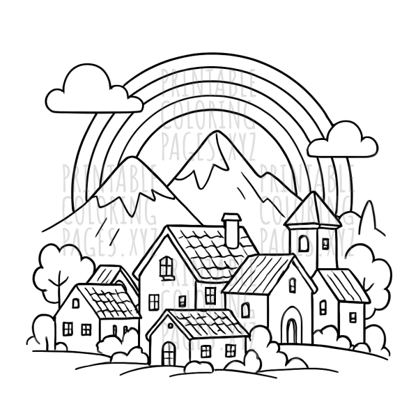 Rainbow Magic Over the Mountain Village