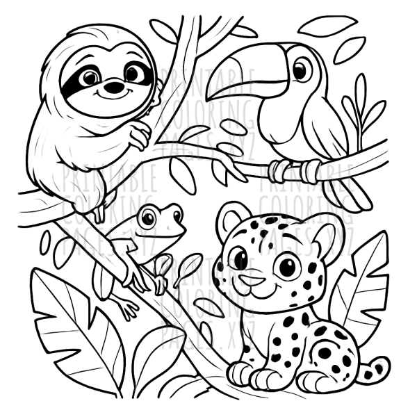 Jungle Wonders: Rainforest Animals Among the Trees