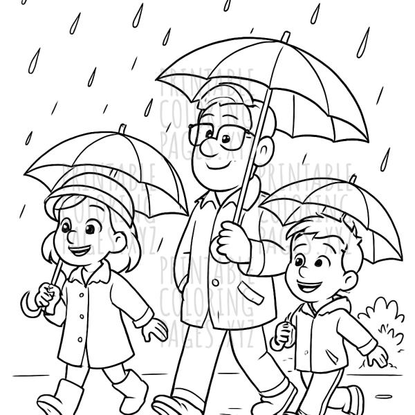 Joyful Rainy Day Adventures with Colorful Umbrellas