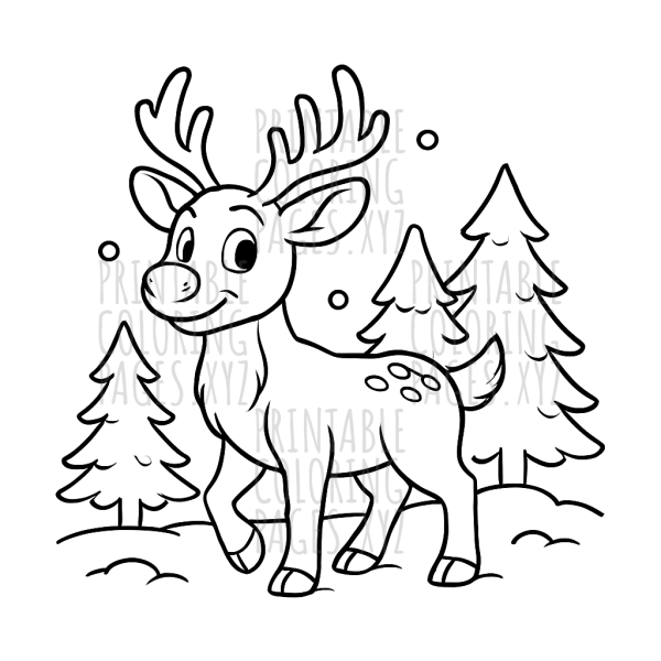Magical Reindeer Adventure in a Snowy Forest