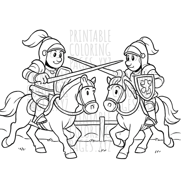 Epic Renaissance Knights Jousting Scene