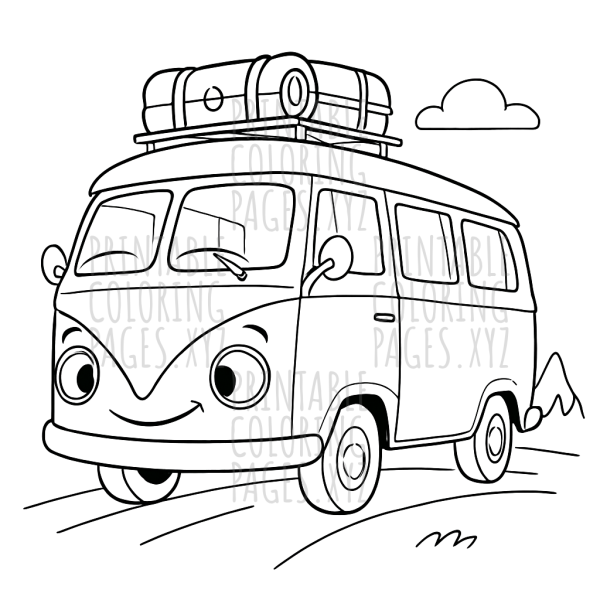 Retro Camper Van Road Trip Adventure