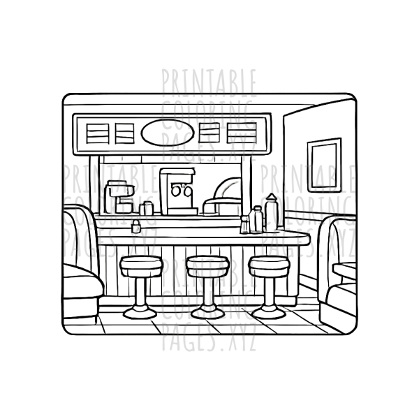 Step Inside a Classic Retro Diner Interior