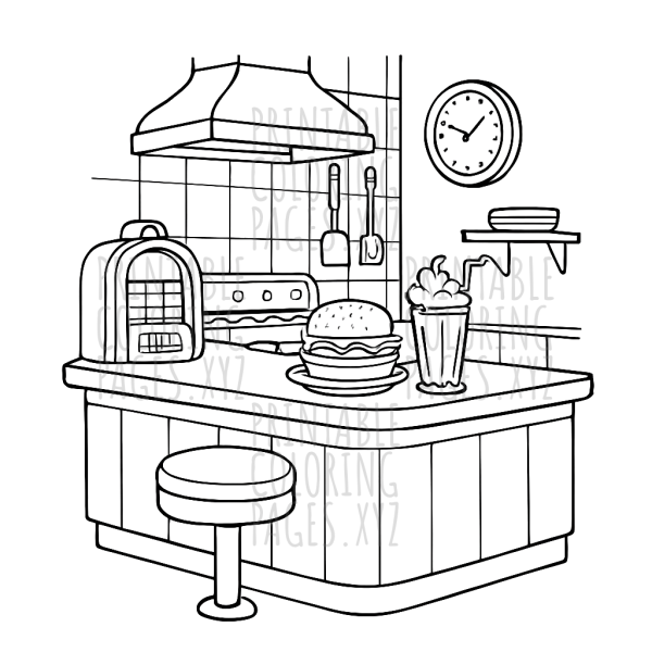 Step Back in Time: Retro Diner Kitchen Fun