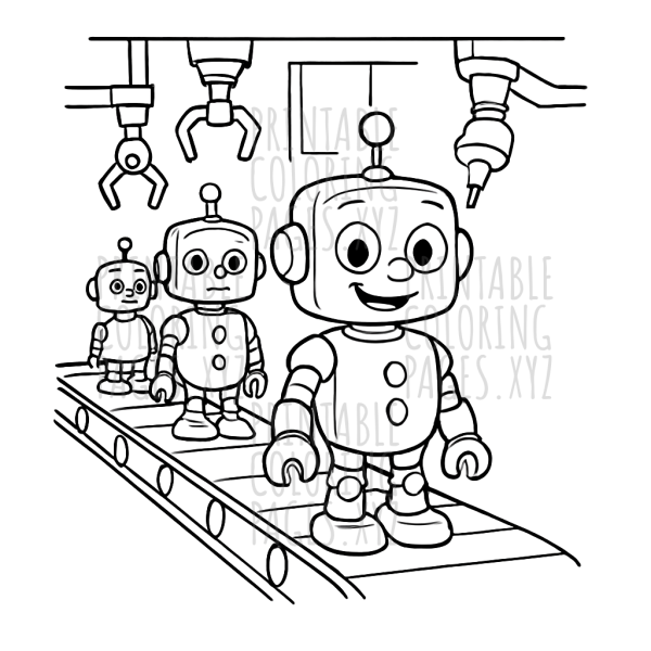 Retro Robots Assembly Line Adventure