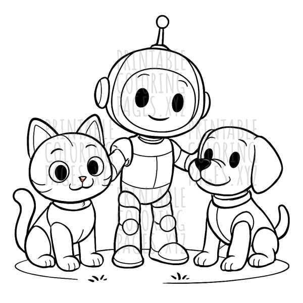 Friendly Robot Pet Companions